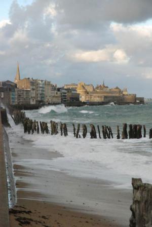 Saint-Malo : grande marée